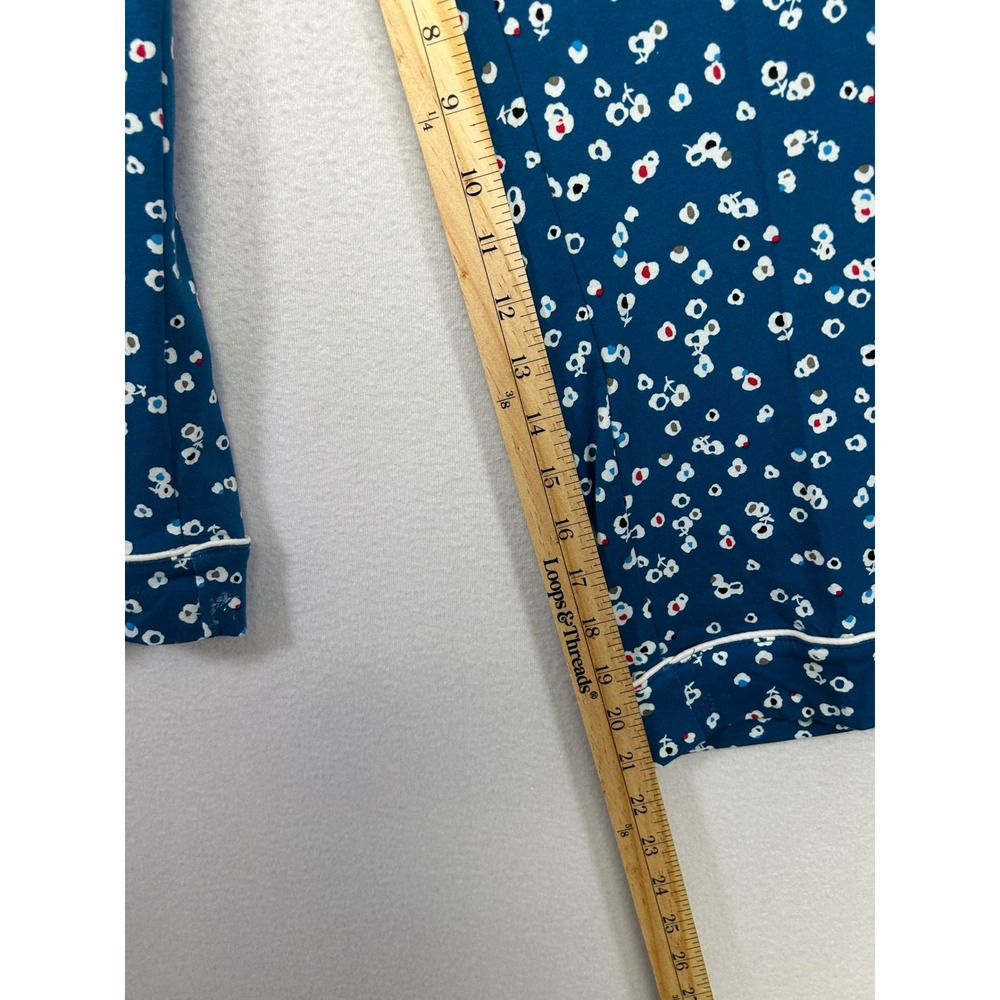 Floral Coziness Secret Treasures Womens 3X Blue Capri Pajama Set - Picture 8 of 13